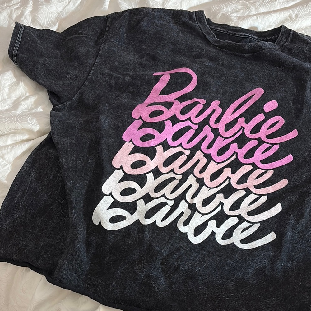 Barbie Kids Tee with Pink and White Logo